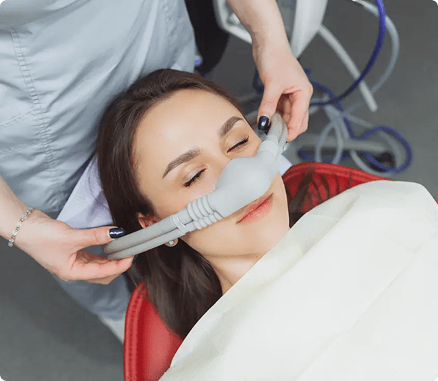 Dental examination showing preventive care with dental mirror